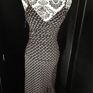 Black and pink polka dot dress